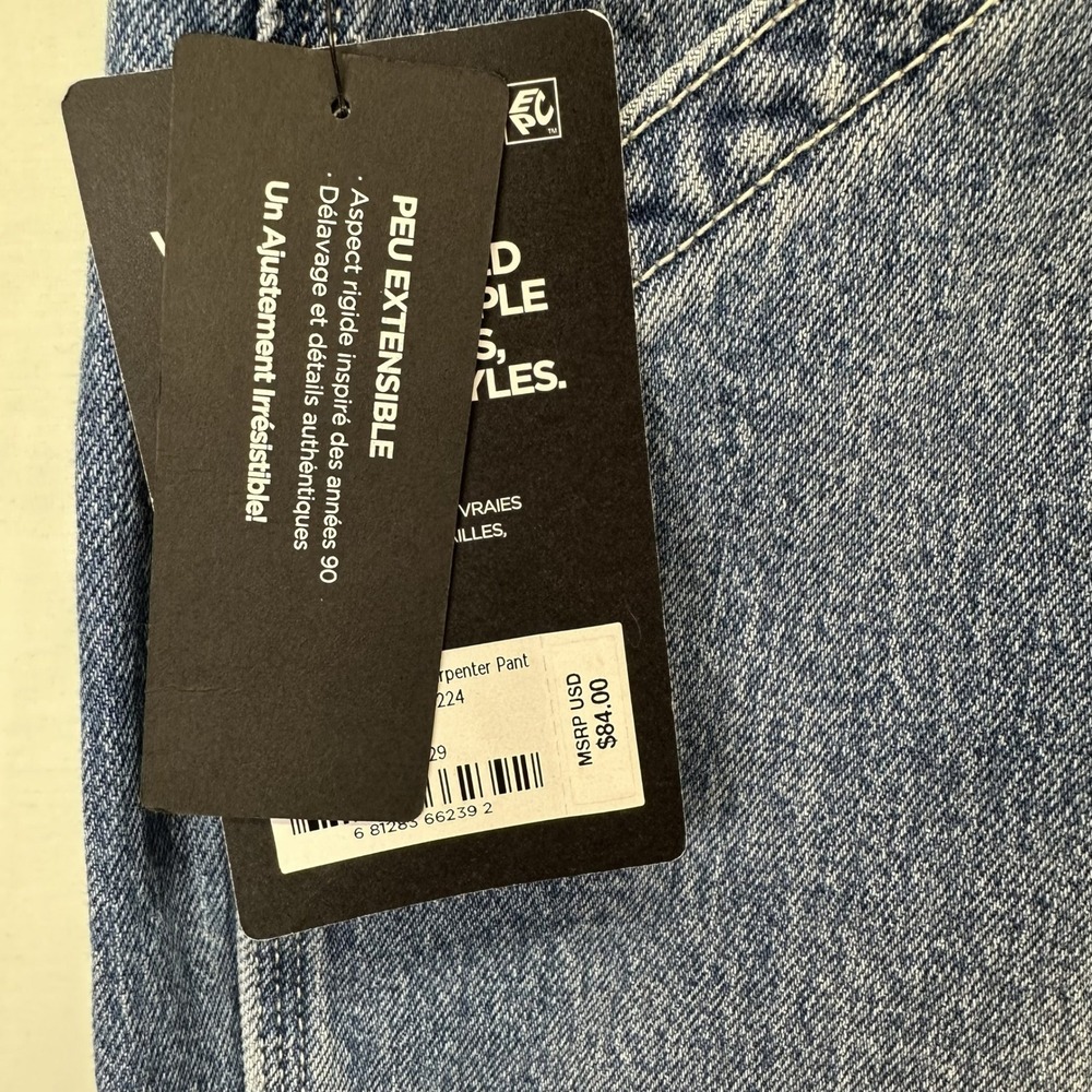 Silver Jeans Co Carpenter Pant High Rise Straight Leg Medium Wash Denim 22W L29 - Picture 6 of 6